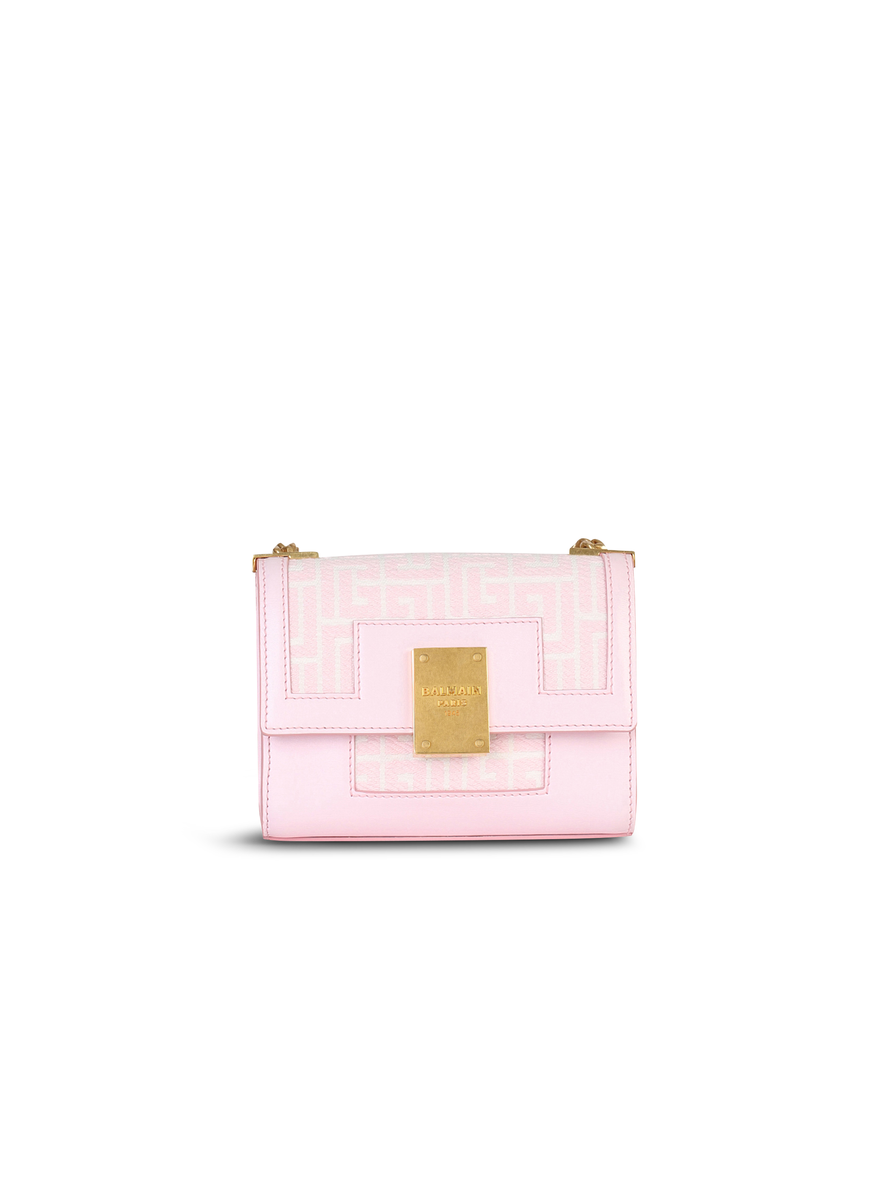 Small-sized bicolor jacquard 1945 bag, pink