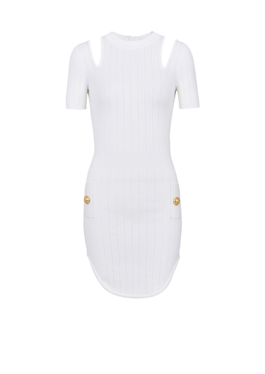 Short eco-designed knit dress