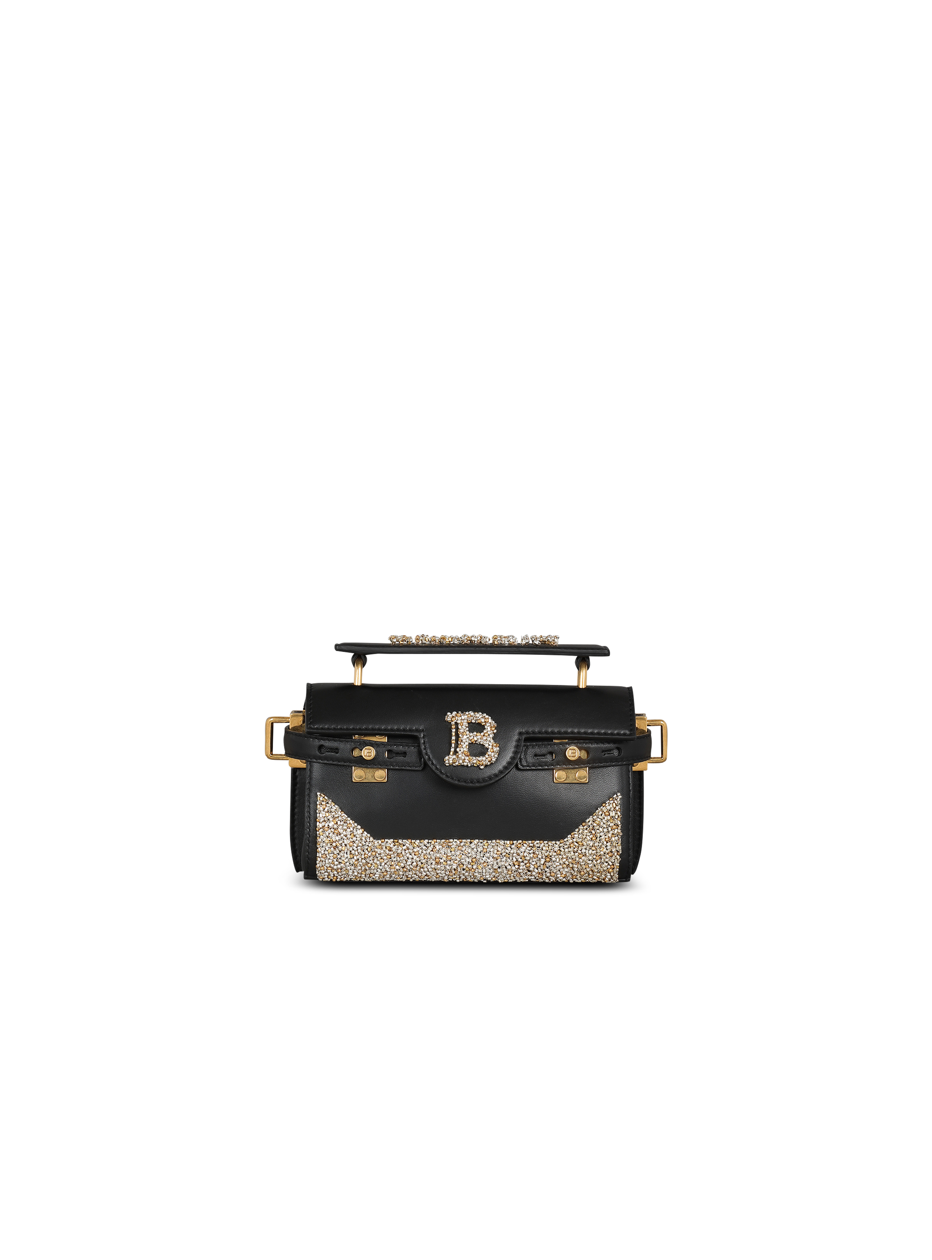 B-Buzz 19 bag in embroidered leather, black