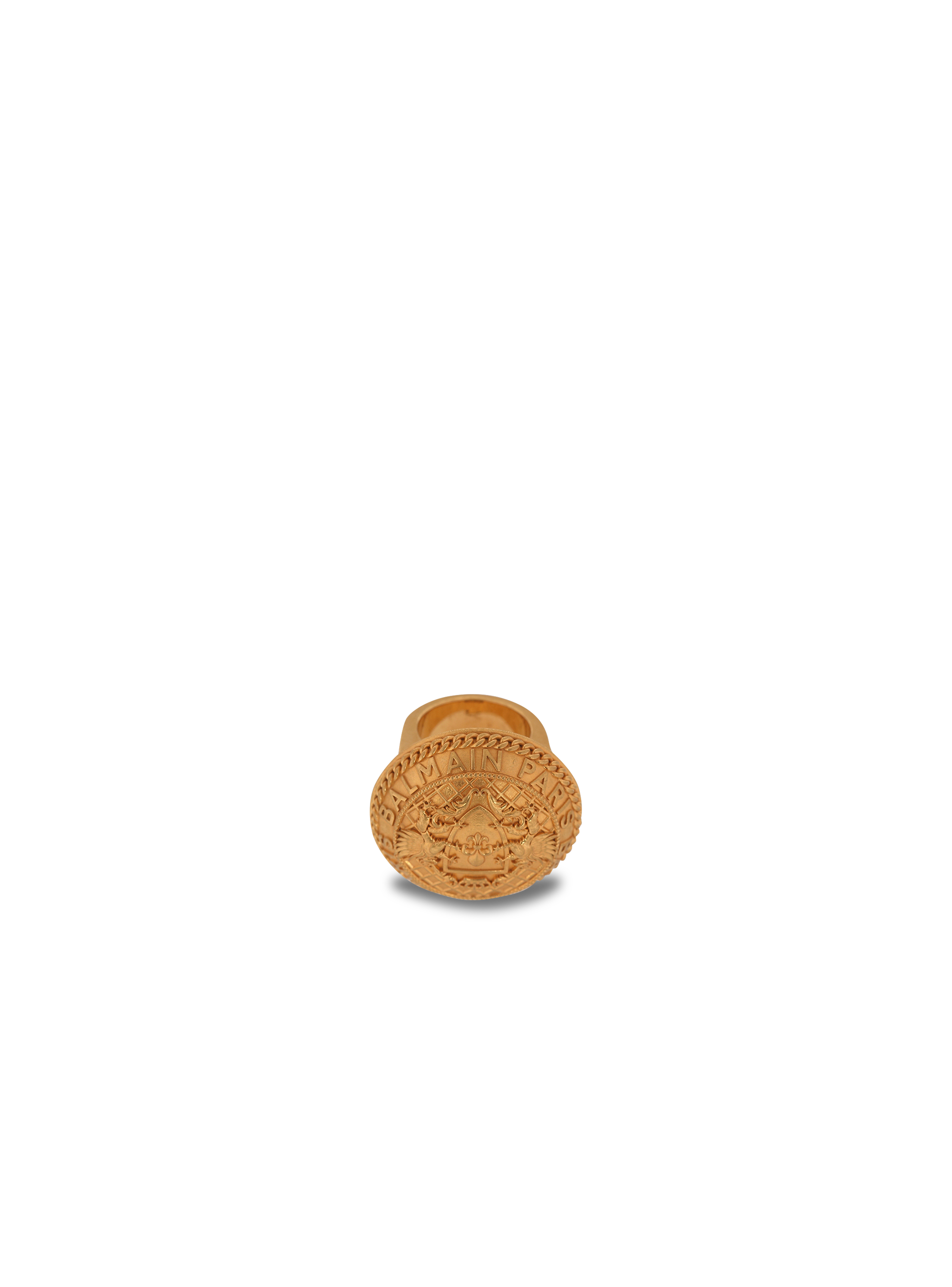 Gold-tone brass Coin ring, gold